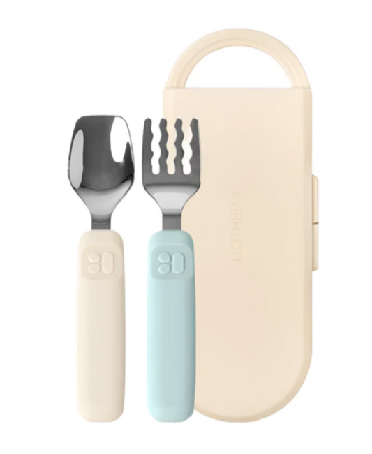Mother-K Toddler Spoon and Fork Set with Case