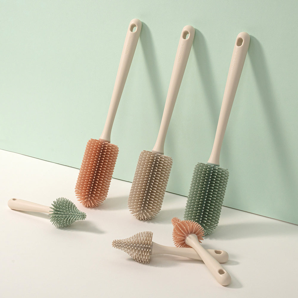 Mother-K Silicone Feeding Bottle Brush 2 Piece Set