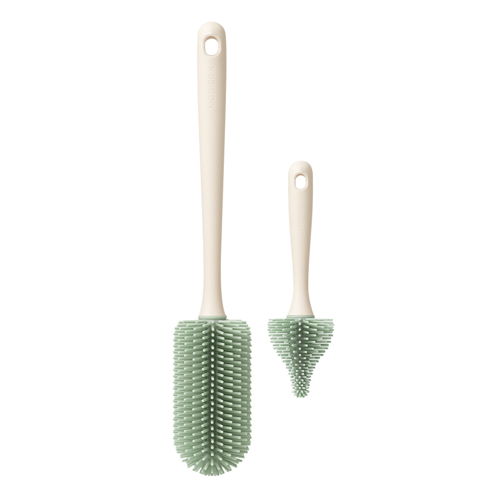 Mother-K Silicone Feeding Bottle Brush 2 Piece Set