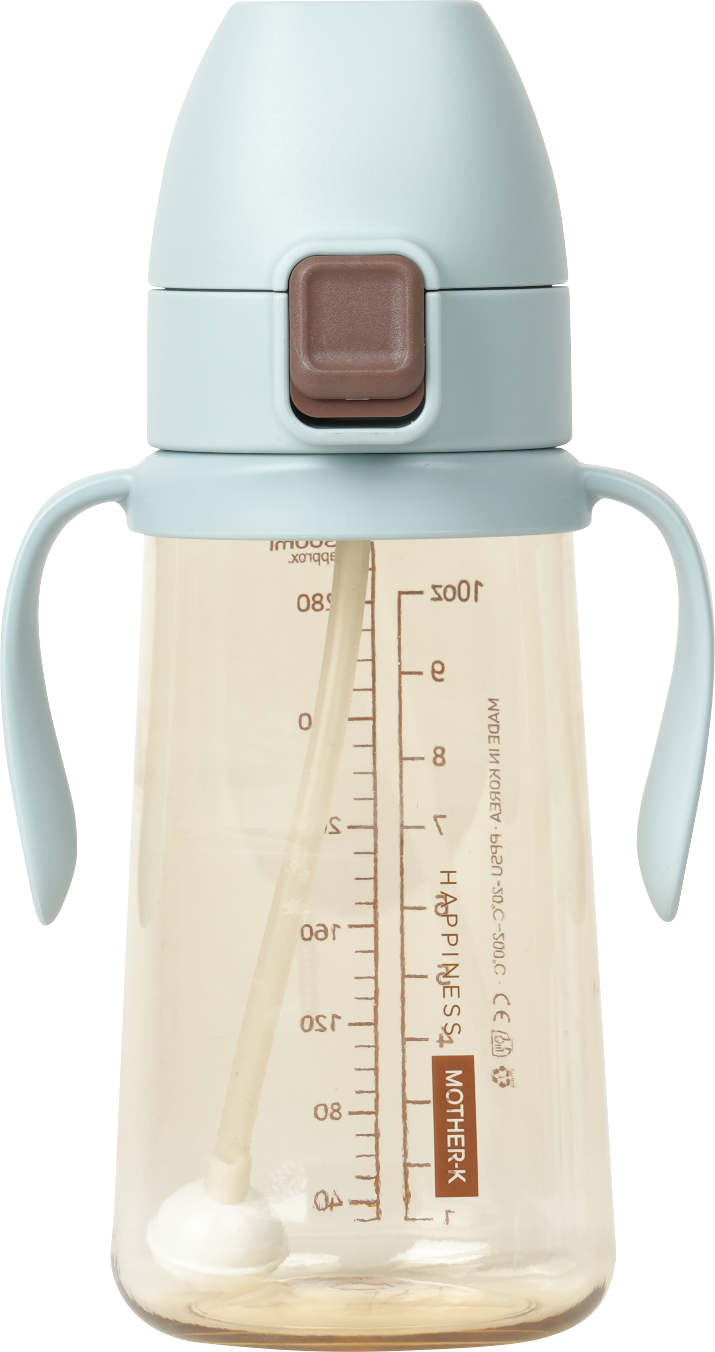 Mother-K PPSU One-Touch Weighted Straw Cup 300ml