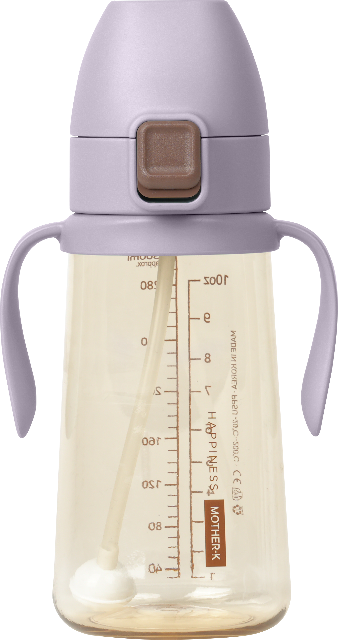 Mother-K PPSU One-Touch Weighted Straw Cup 300ml