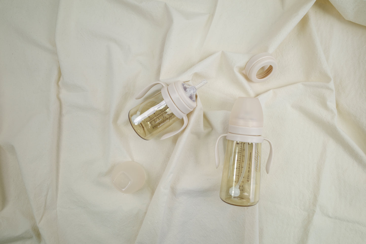 Mother-K PPSU Weighted Straw Cup in Cream