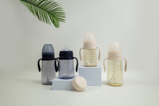 Mother-K PPSU Weighted Straw Cup in Cream