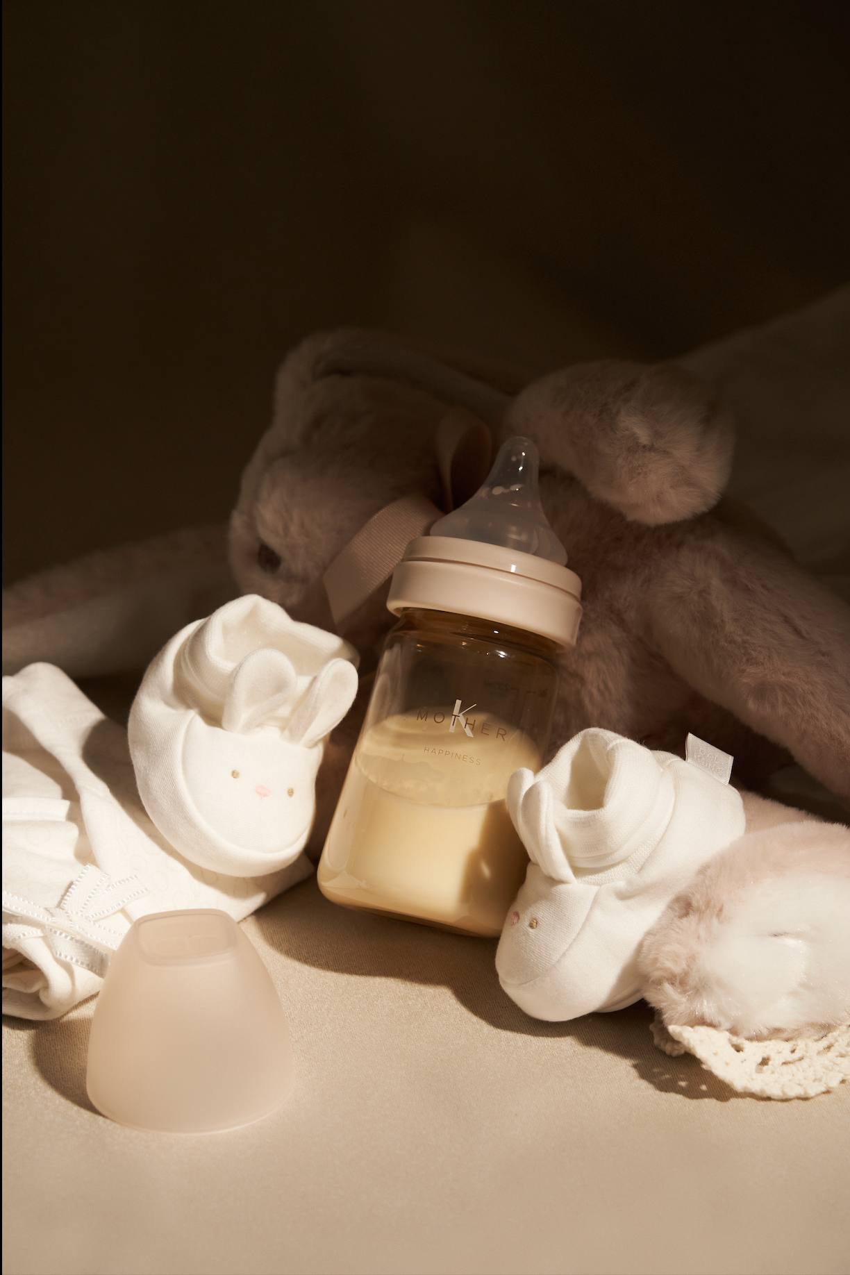 Mother-K PPSU Feeding Bottle in Cream