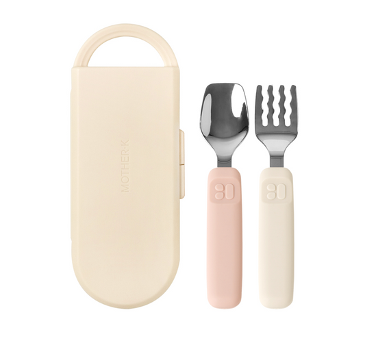 Mother-K Toddler Spoon and Fork Set with Case