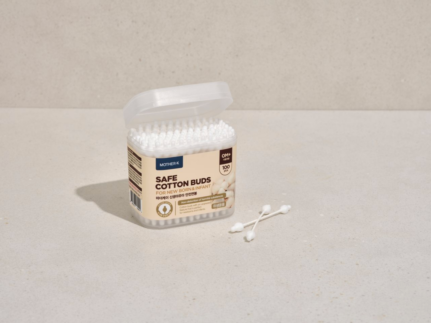 MOTHER-K Safe Cotton Buds for New Born & Infant-100p
