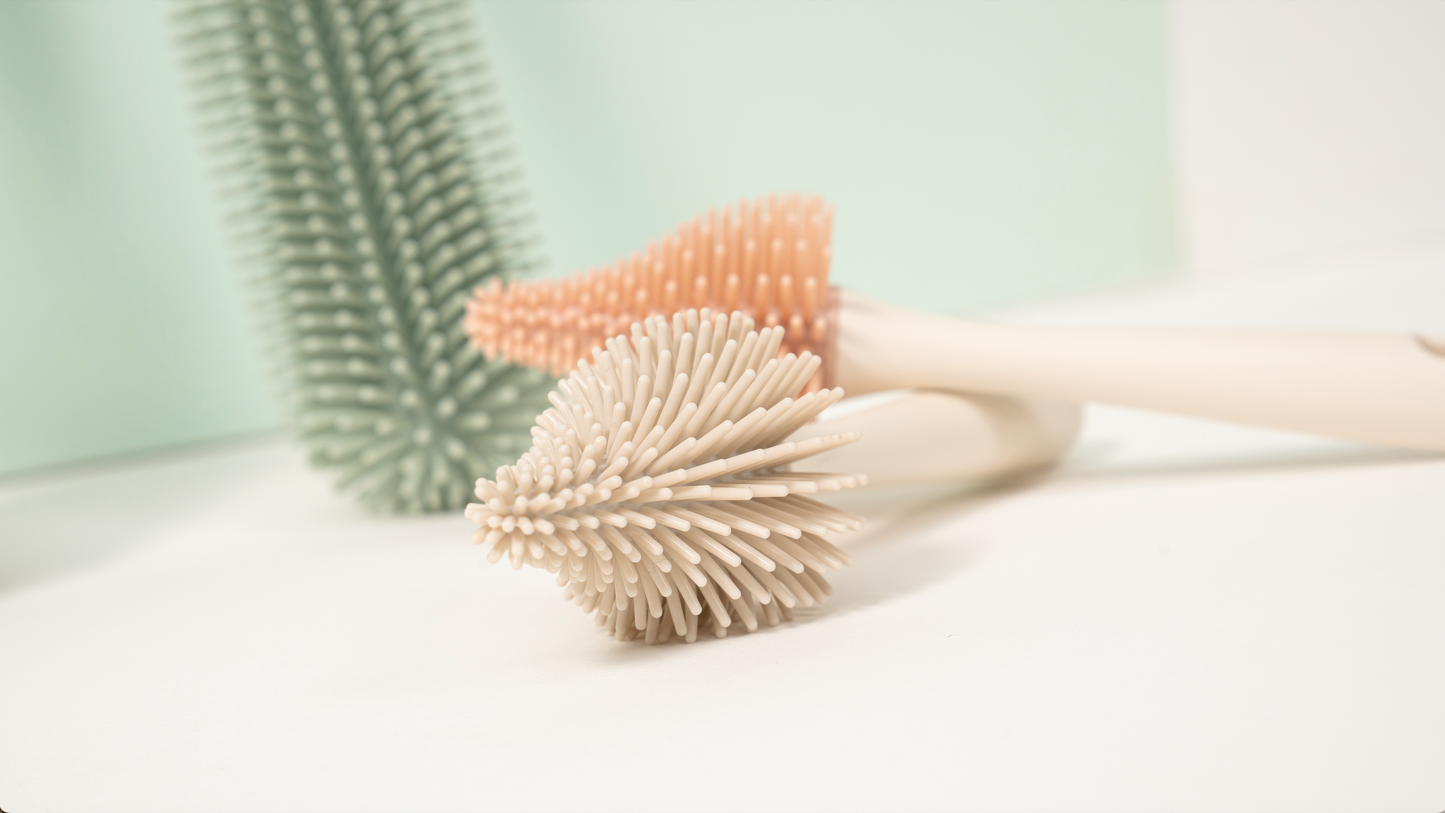 Mother-K Silicone Feeding Bottle Brush 2 Piece Set