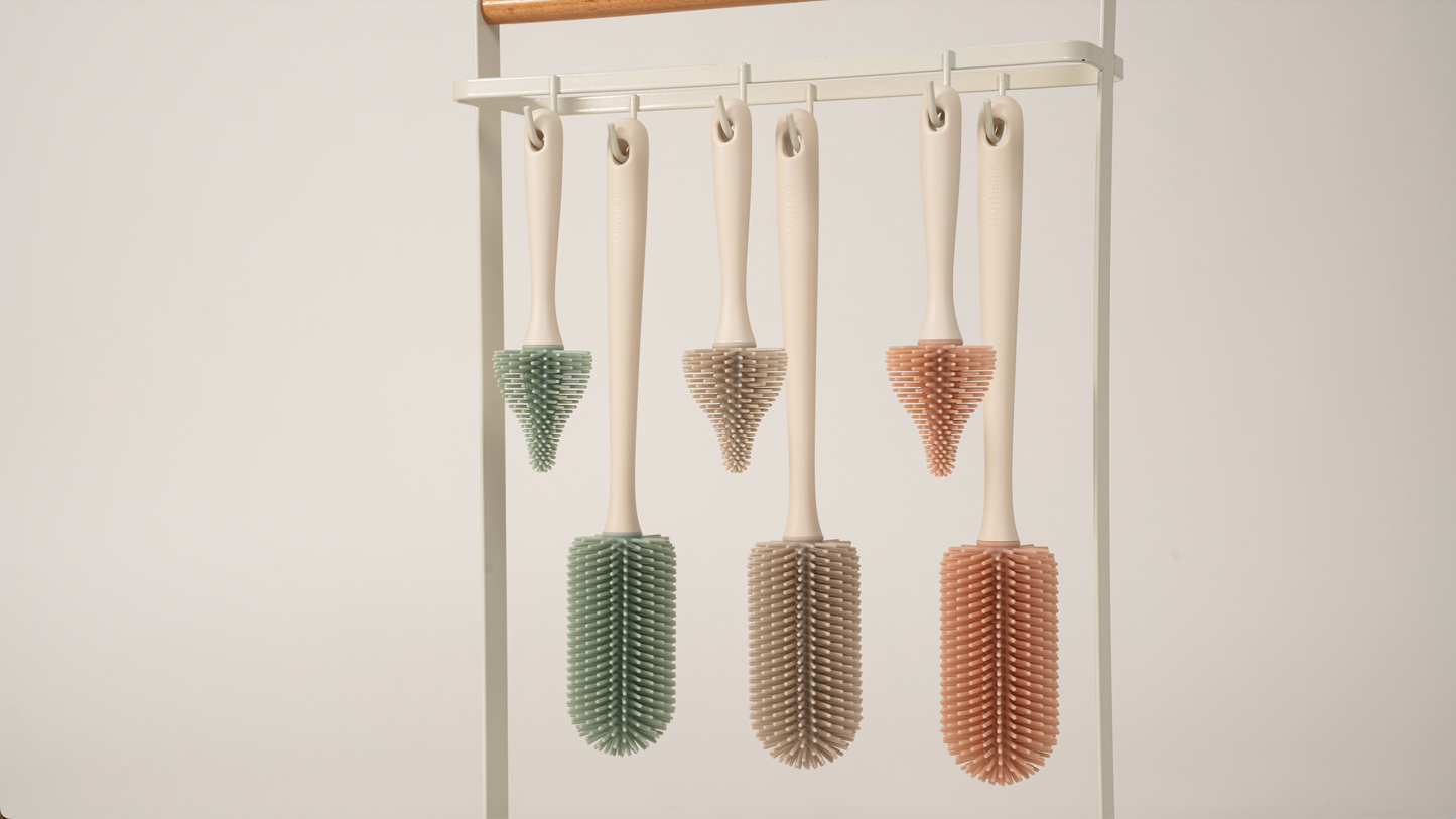 Mother-K Silicone Feeding Bottle Brush 2 Piece Set