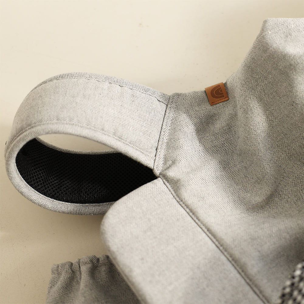 DMANGD Illi Baby Carrier in Herringbone Gray